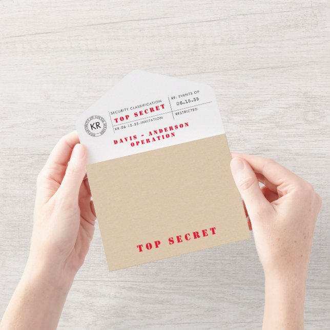 Invitation Spy Agent Secret (Ouverture)