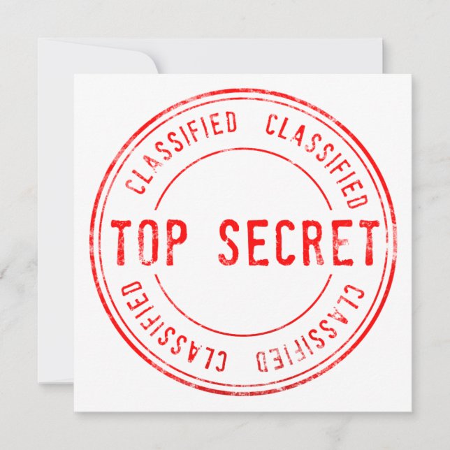 Invitation Spy Surprise fête d'anniversaire Top Secret Classi (Devant)