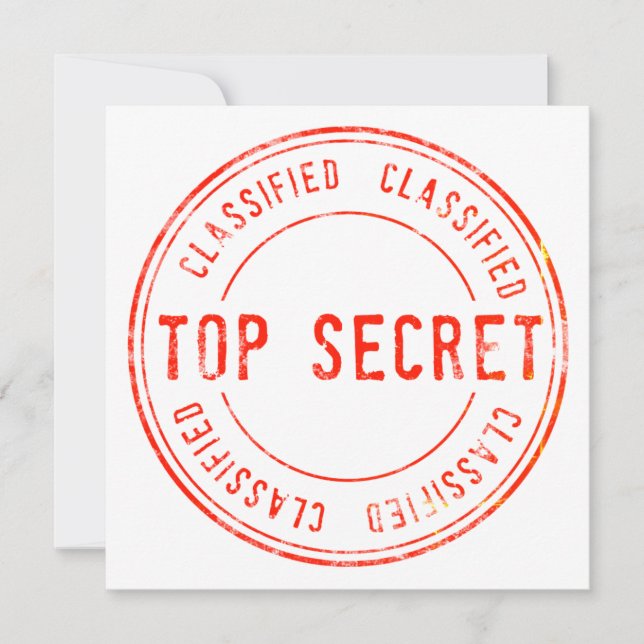 Invitation Spy Surprise fête d'anniversaire Top Secret Classi (Devant)