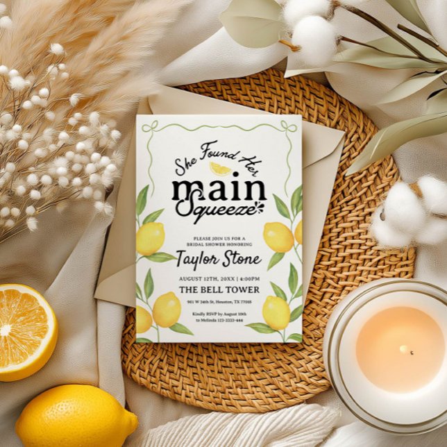 Invitation Squeeze | Fête des mariées citron (Créateur téléchargé)
