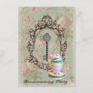 Invitation squelette chic clé nouveau foyer Parti du réchauff