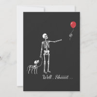 Squelette personnalisé et chien a perdu un ballon