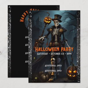 Invitation Squelette Steampunk