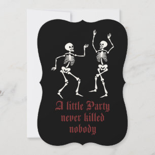 Invitation Squelettes contemporains d'Halloween