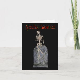 Invitation squelettique de partie de Halloween de