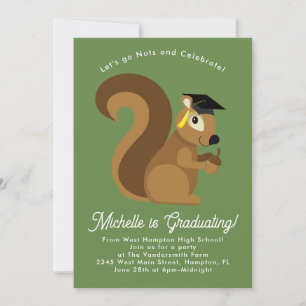 Invitation Squirrel Graduation Party