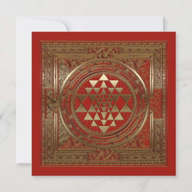 Invitation Sri Yantra - Carte, Invitation, Salutation (Devant)