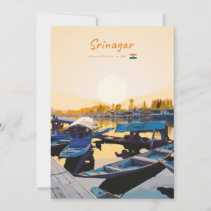 Invitation Srinagar, Inde - Bateaux Shikara du lac Dal