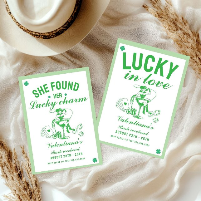Invitation St patrick elle a trouvé son porte-bonheur enterre (Créateur téléchargé)