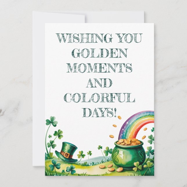 Invitation St. Patrick’s Day Watercolor Luck (Devant)