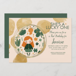 Invitation St. Patricks Anniversaire Fille Shamrock N'importe