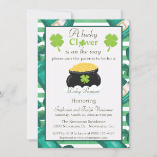 Invitation St. Patrick's Day Baby shower Unisex