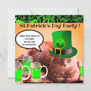 INVITATION ST.PATRICK'S DAY CHAT LEPRECHAUN CASQUETTE IRISH B