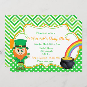 Invitation St Patrick's Day Party Leprechaun