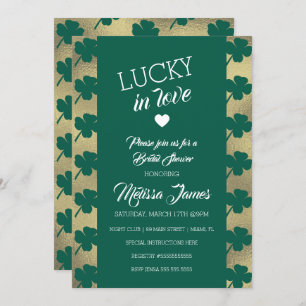 Invitation St. Patricks Lucky Fête des mariées Shamrock vert