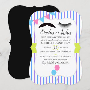 Invitation Staches ou coups de fouet Genre Révélation Partie