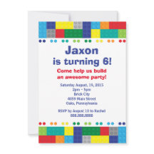 Stacking Bricks Fête d'anniversaire du garçon