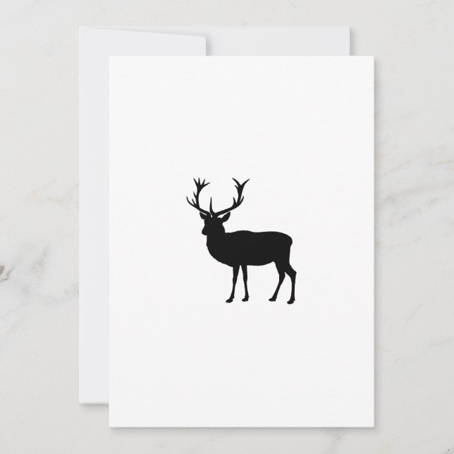 Invitation Stag noir - Bachelor ou Stag Party (Devant)