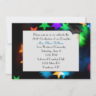 Invitation Star Bokeh Graduation