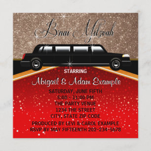 Invitation Star de cinéma de tapis rouge de charme de