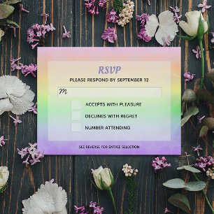 Invitation Star de David Pastel Ombre Bat mitzvah RSVP