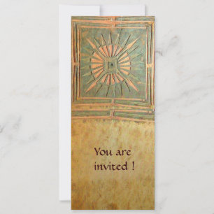Invitation STAR DU MATIN, vert marron jaune antique