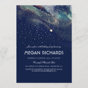 Invitation Star Starry Birthday Party