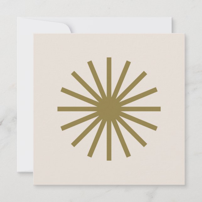 Invitation Starburst Gold & Linen White (Devant)