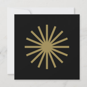 Invitation Starburst Noir et Or
