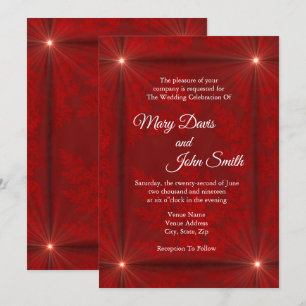 Invitation Starburst rouge velours