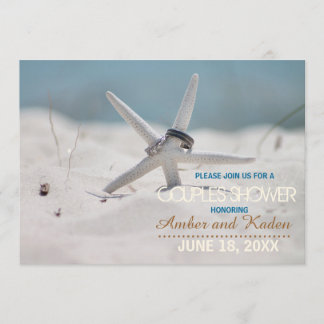 Invitation Starfish Beach Couples Douche