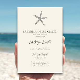 Invitation Starfish Beach Ocean Bridesmaiers déjeuner
