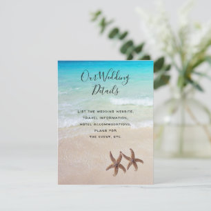 Invitation Starfish Beach Scene Détails du Mariage
