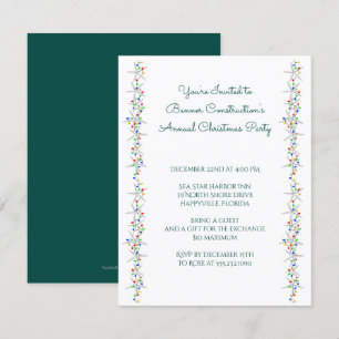 Invitation Starfish Chaîne de lumières Bordure fête de Noël