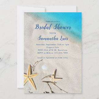 Invitation Starfish Dans La Fête des mariées De Sable Beach