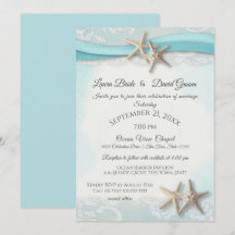 Starfish et Lace Beach Ocean Blue Mariage