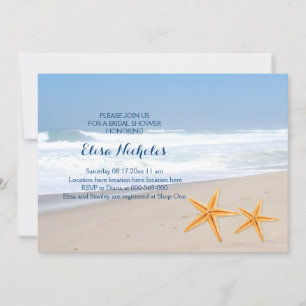 Invitation Starfish paire bord de mer mariage douche