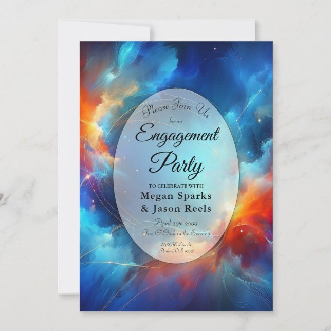 Invitation Starlight Fusion of Fire and Ice Engagement Party (Devant)