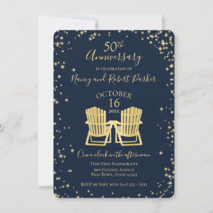 Invitation Starry Night Adirondack Chaises 50e Anniversaire E