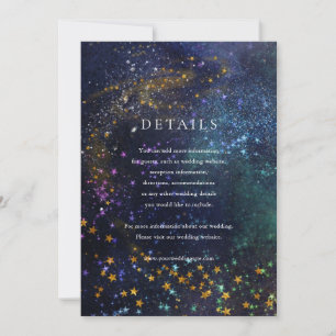 Invitation Starry Night Celestial Galaxy Mariage Détails Cart