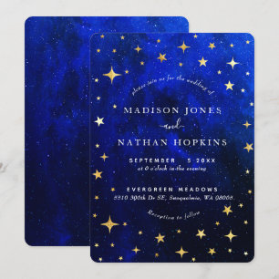 Invitation Starry Night Galaxy Mariage