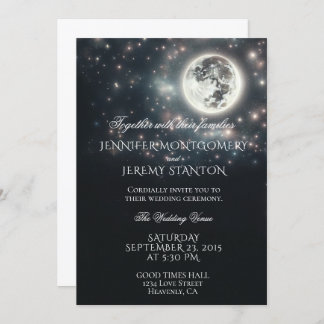 Invitation Starry Night Moon