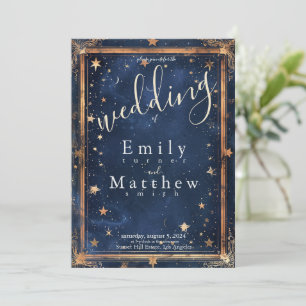 Invitation Starry Night Romance Mariage
