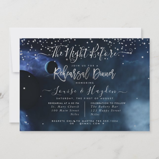 Invitation Starry Night, The Night Before, Rehearsal Annonce (Devant)