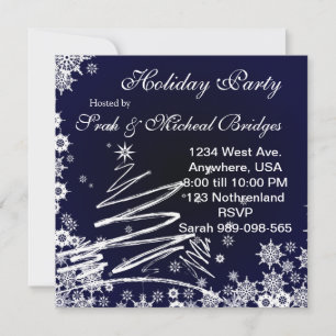 Invitation Starry Snowy Night