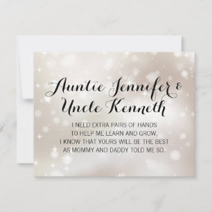 Invitation Stars Gold Serez-Vous Mes Parents