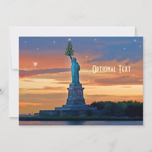 Invitation Statue de la liberté avec la coutume d'arbre de (Devant)