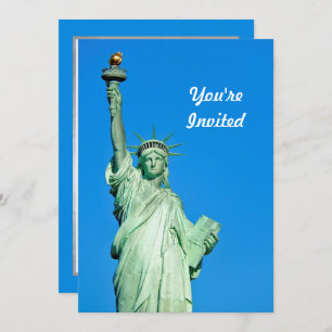 Invitation Statue de la Liberté New York Photo Anniversaire