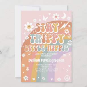 Invitation Stay Trippie Little Hippie Super Rainbow Anniversa