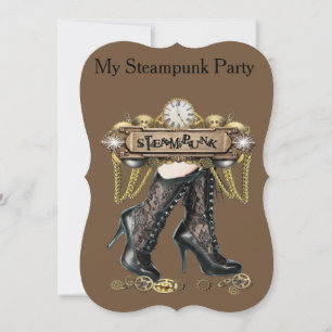 Invitation Steampunk Fashion Party